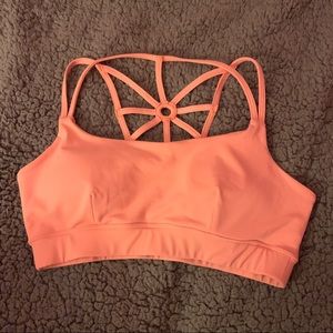 Strappy Pink Sports Bra